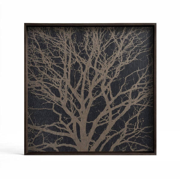 Notre Monde (Ethnicraft) DECORATIVE - Black Tree Small Square Wooden Tray