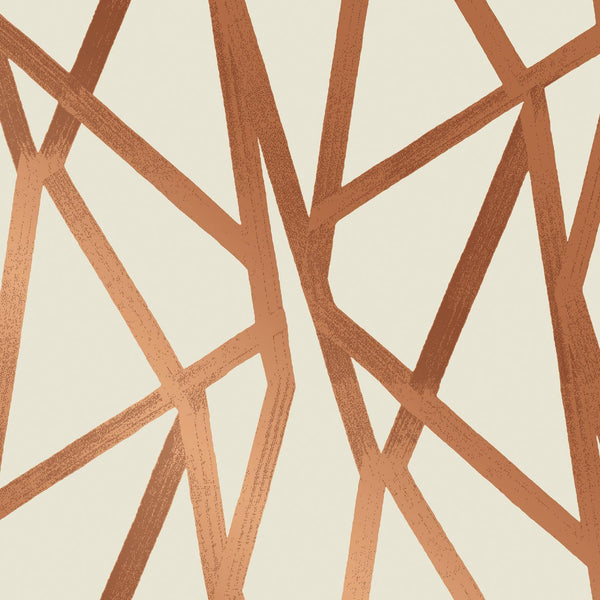 Tempaper Designs LIFESTYLE - Genevieve Gorder Intersections Urban Bronze Peel and Stick Wallpaper