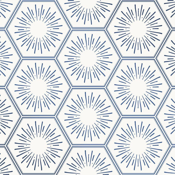 Tempaper Designs LIFESTYLE - Hello Sunshine Sapphire Bronze Peel and Stick Wallpaper